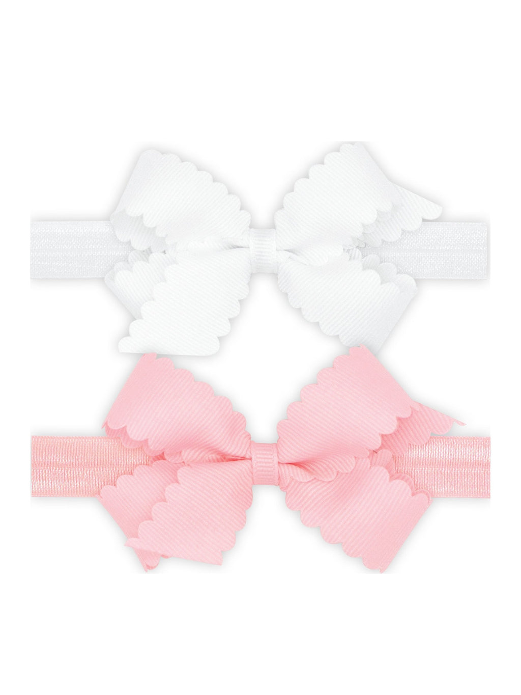 Two Mini Scallop Bows with Bands