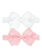Two Mini Scallop Bows with Bands