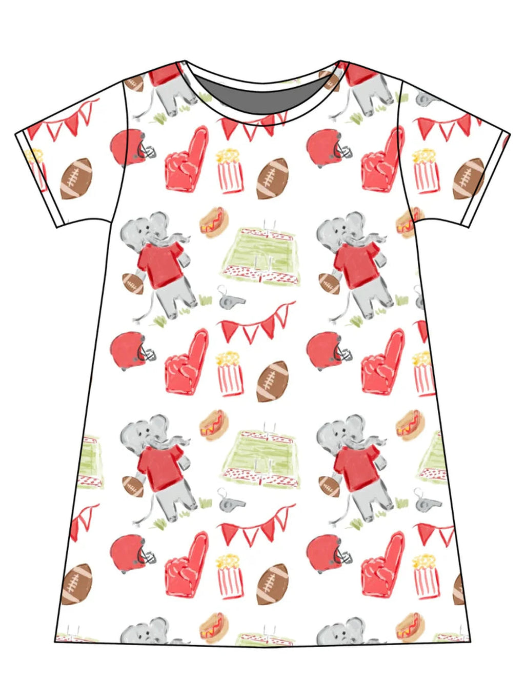 PRE-ORDER Charlotte Play Dress - Game Day Dawgs Elephant