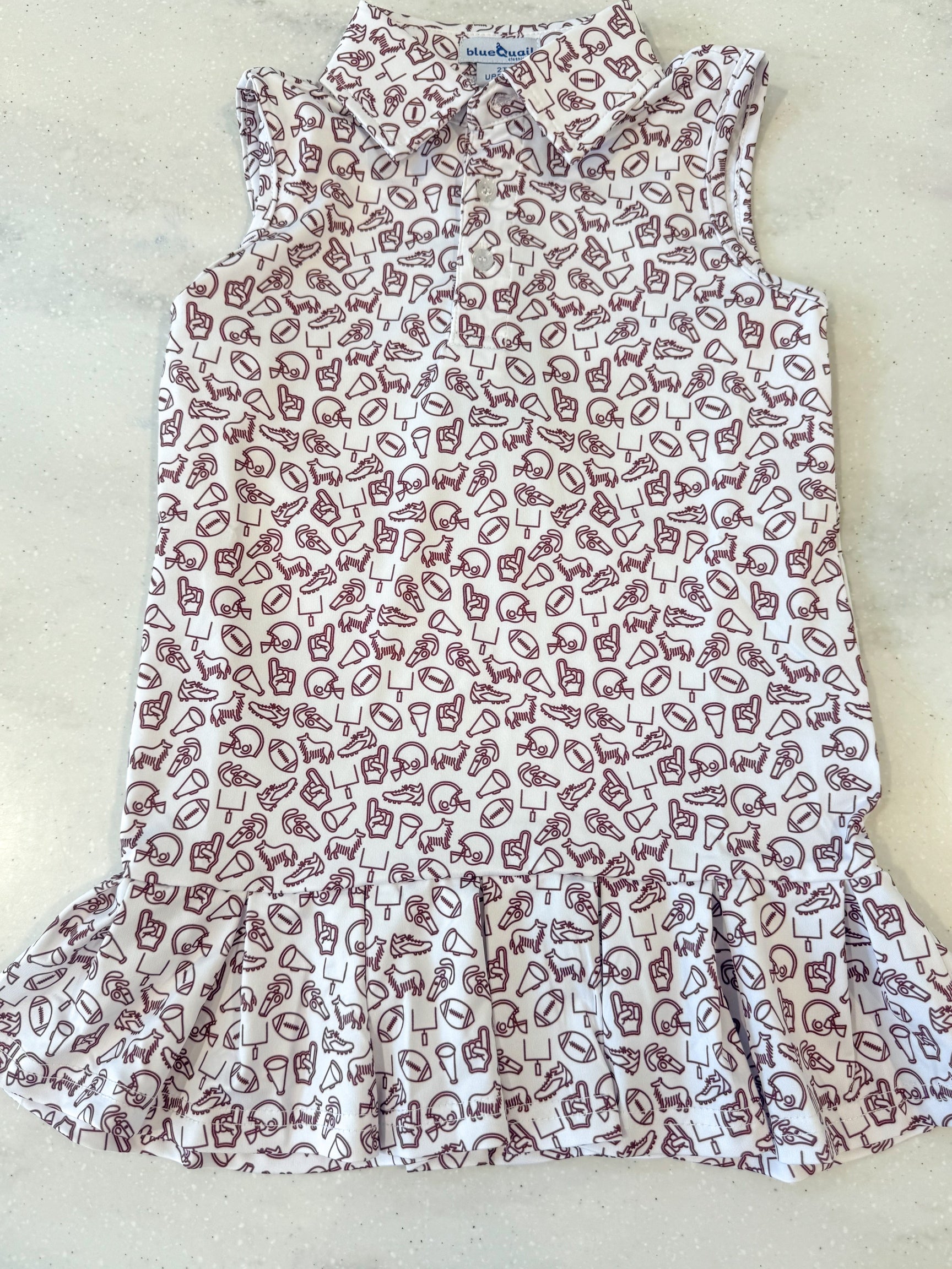 Kickoff Maroon Polo Sleeveless Dress