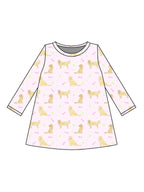 PRE-ORDER Long Sleeve Charlotte Play Dress - Puppy Pals