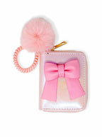 Shiny Jumbo Bow Spiral Strap Wallet - Posh Tots Children's Boutique