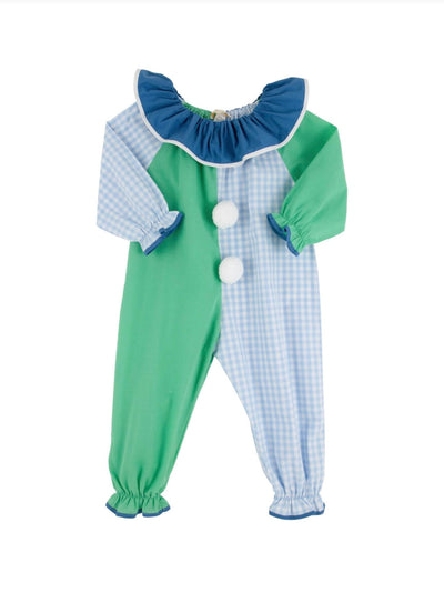 Happy Halloween Costume - Green Clown Romper