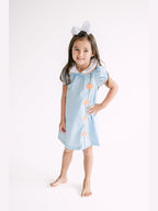 Pumpkin Row Applique Gingham Dress