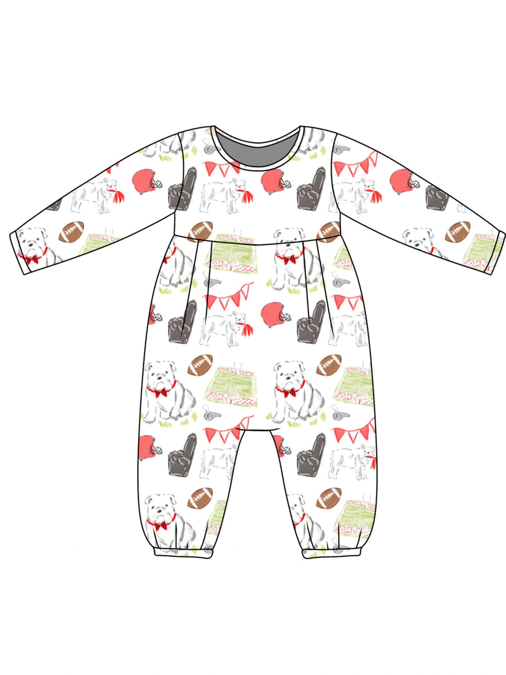 PRE-ORDER James Romper- Game Day Dawgs