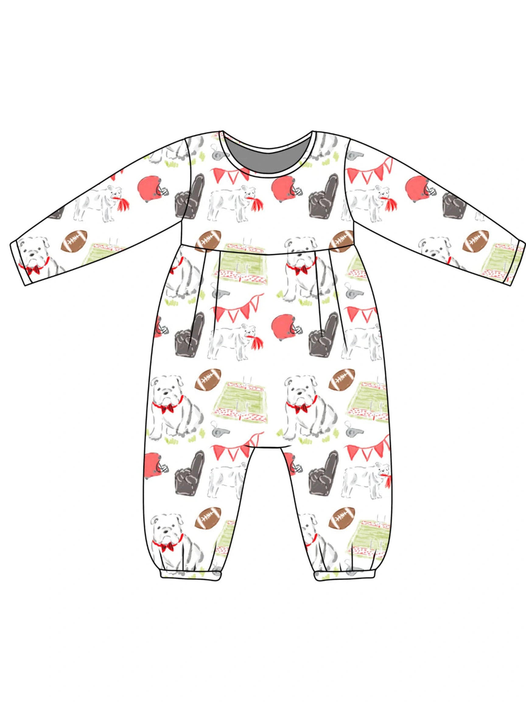 PRE-ORDER James Romper- Game Day Dawgs