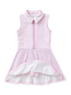 Pink Gingham L/S Tennis Dress