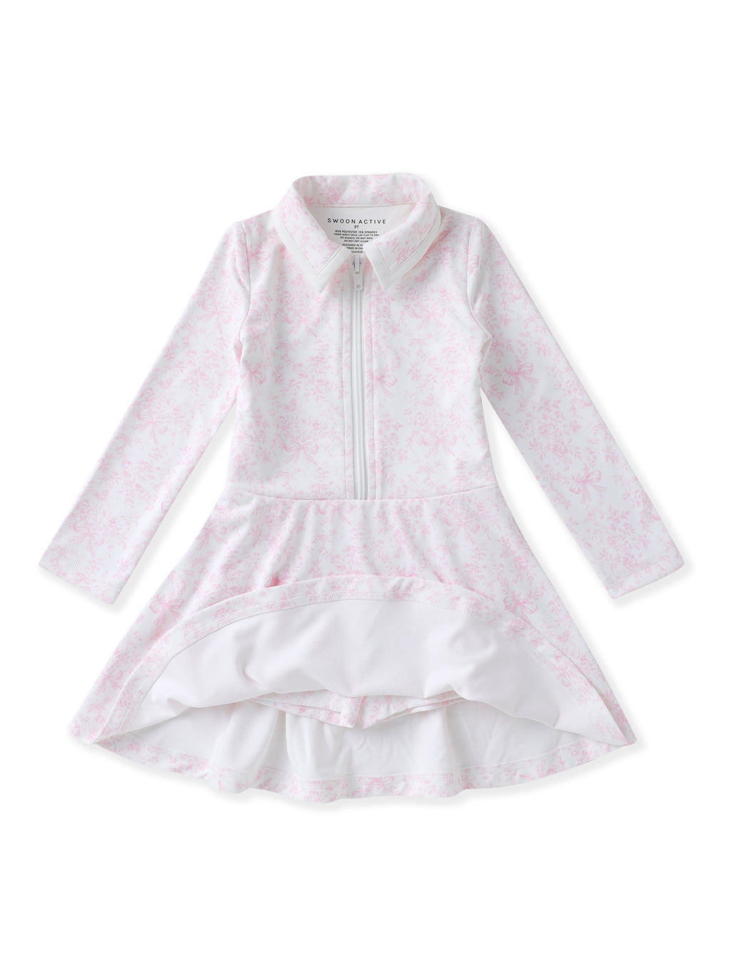 Pink Toile L/S Tennis Dress