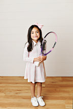 Pink Toile L/S Tennis Dress