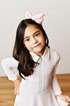 Pink Toile L/S Tennis Dress