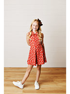 Red & Black Football Tennis Dress