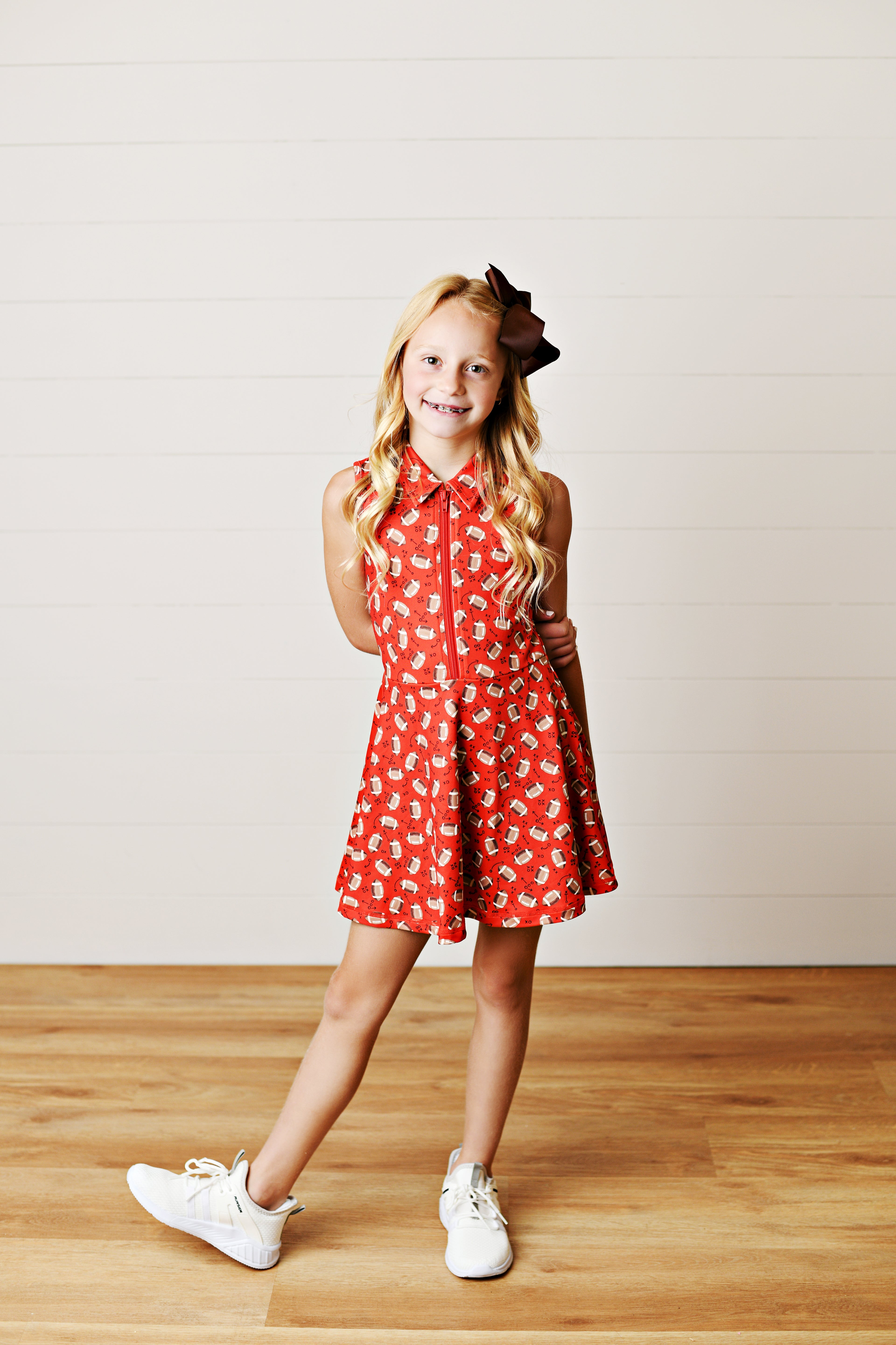Red & Black Football Tennis Dress