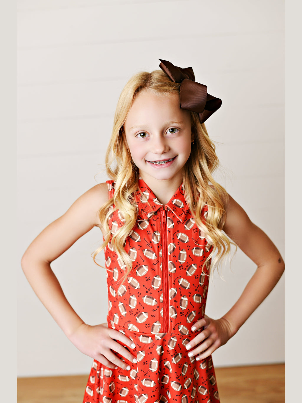 Red & Black Football Tennis Dress