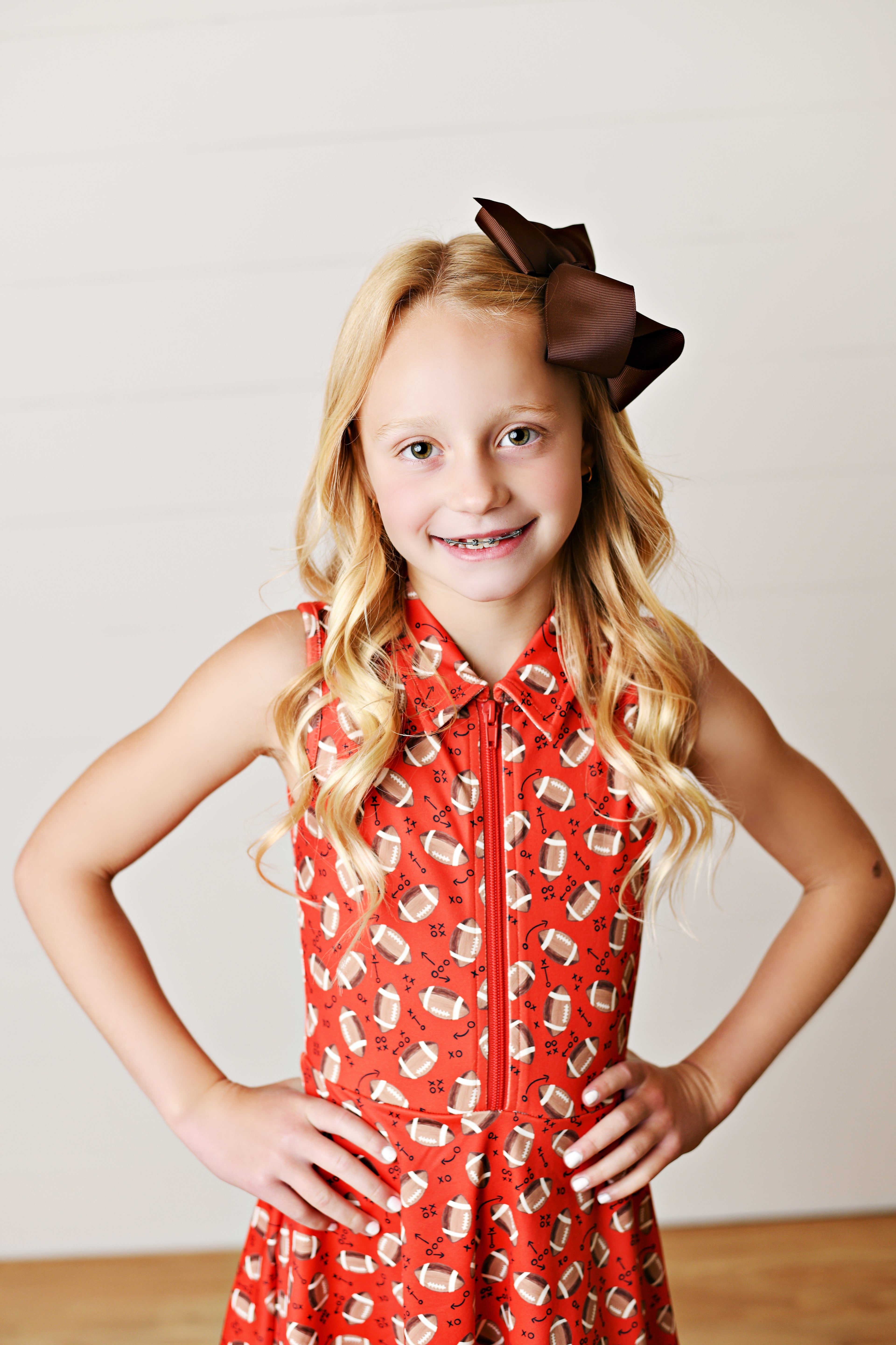 Red & Black Football Tennis Dress