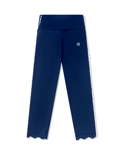 Abigail Highwaist Leggings - Nantucket Navy, Pure Coconut