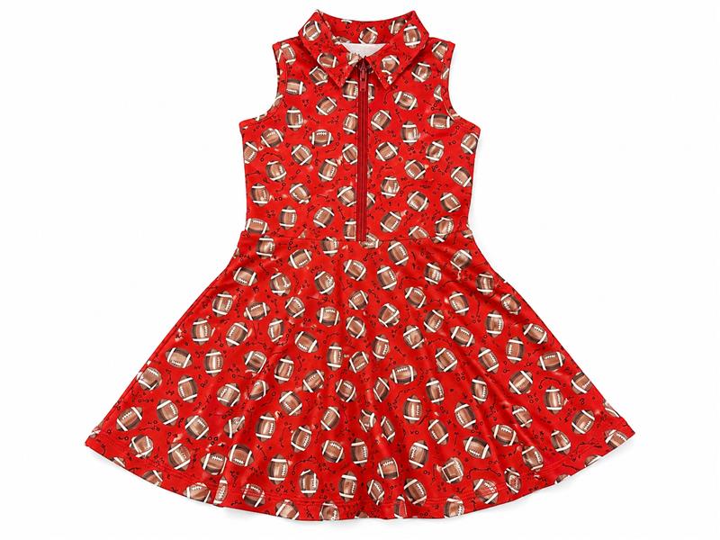 Red & Black Football Tennis Dress