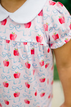 Apple Blossom SS Bloomer Set sleeve detail