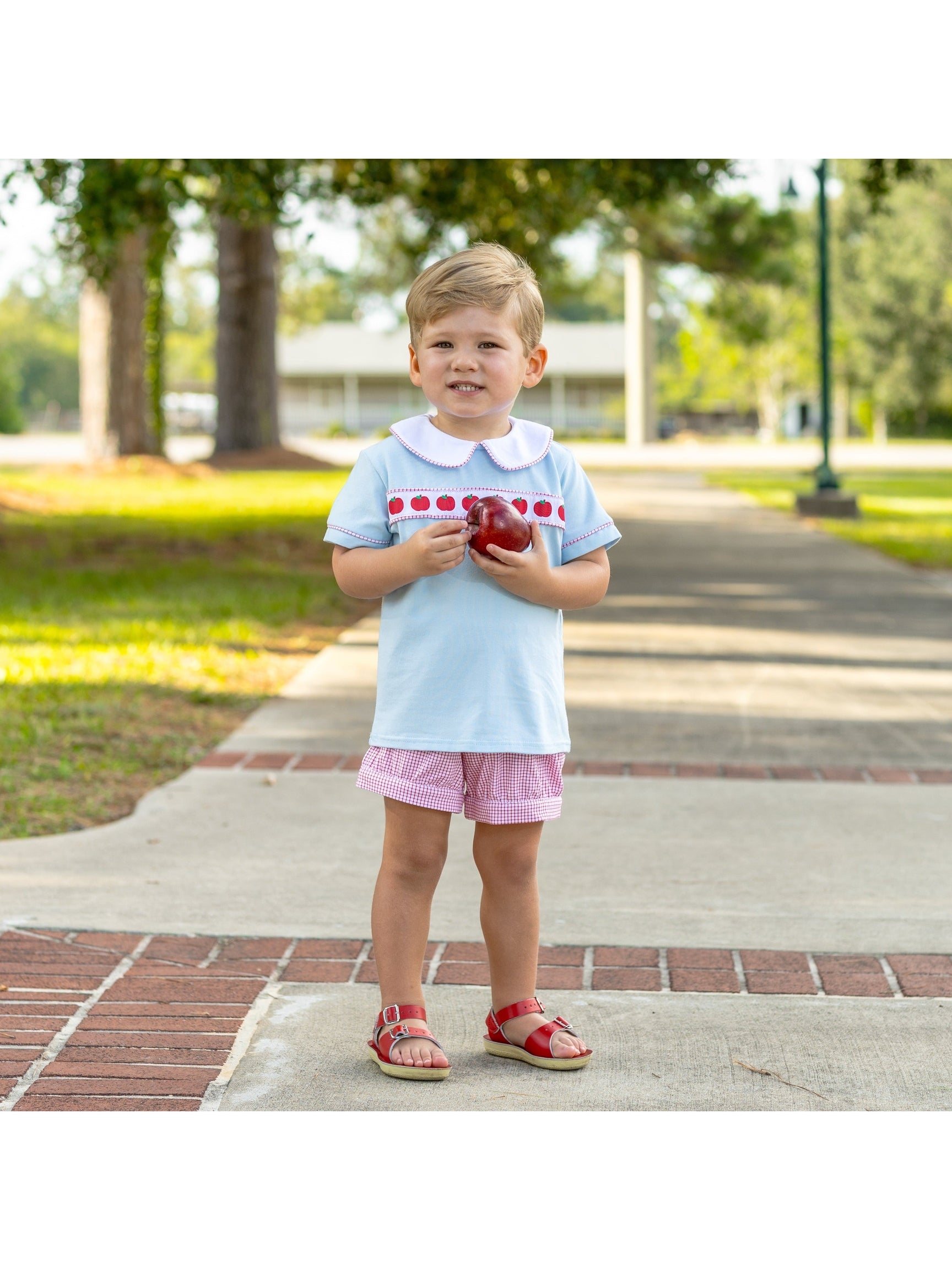 Apple Ribbon Banded Short Set