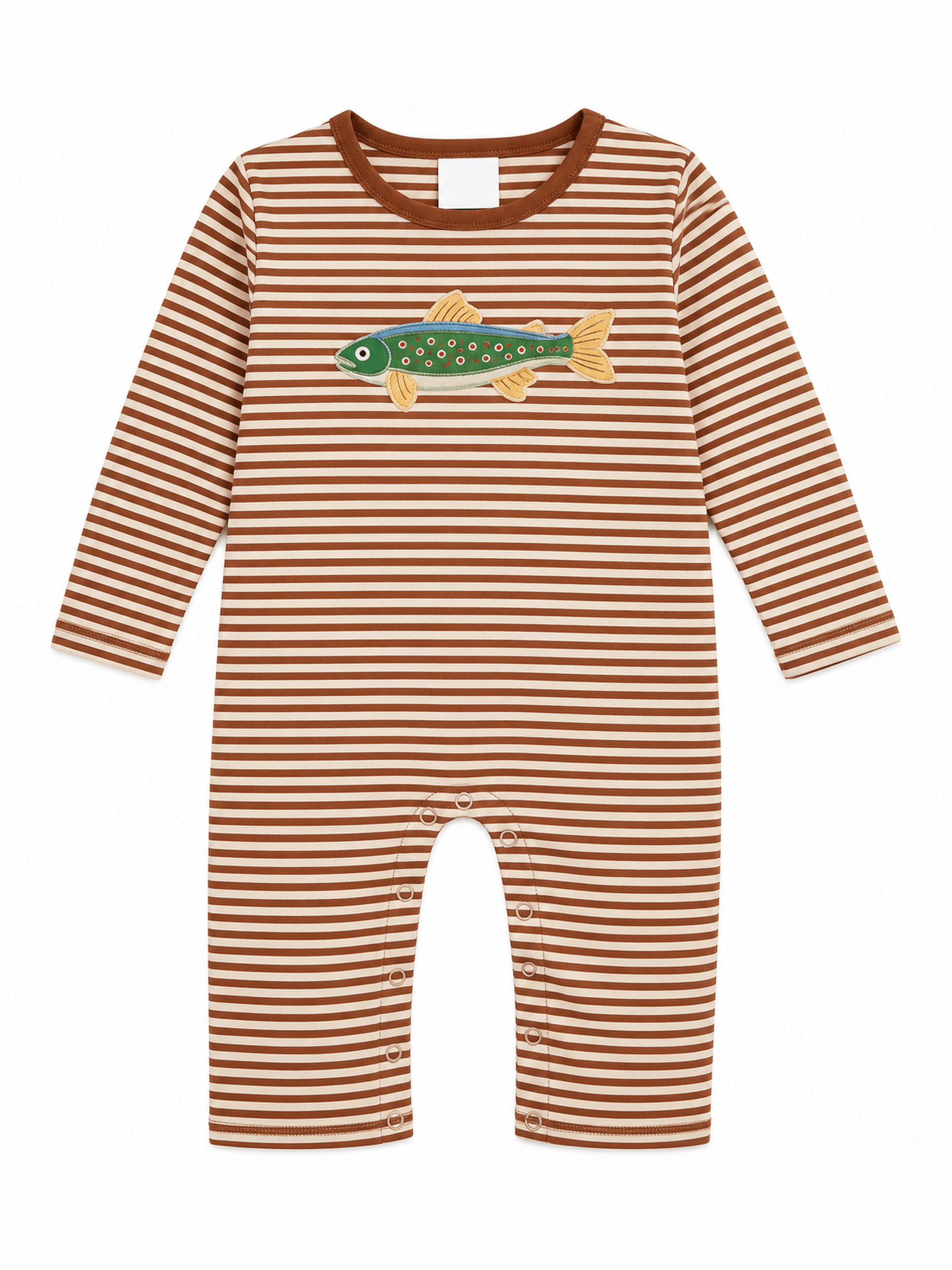 Applique Romper - Brook Trout