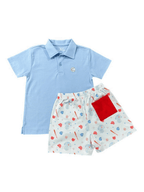 Embroidered S/S Knit Polo