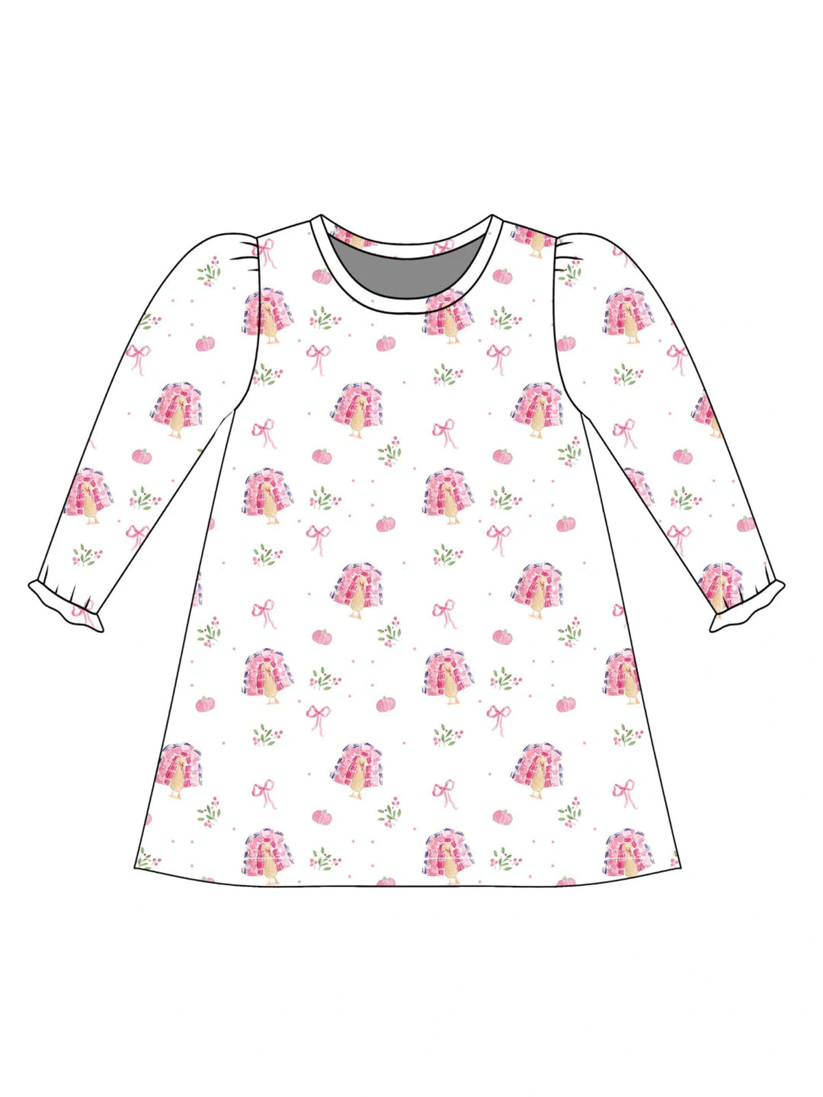 PRE-ORDER Long Sleeve Pippa Play Dress Gobble Gobble