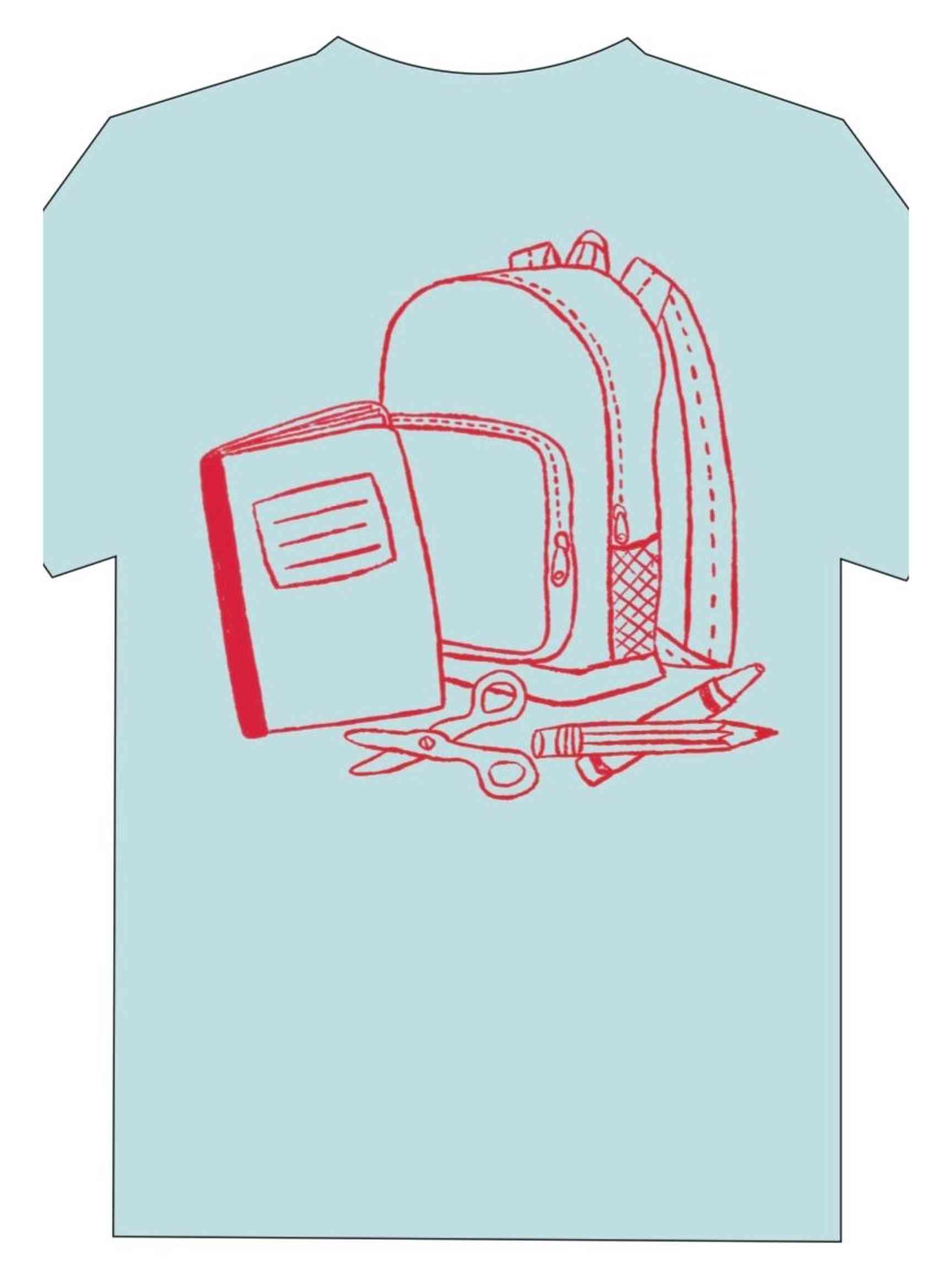 B2S 26 SS Light Blue Backpack T-Shirt