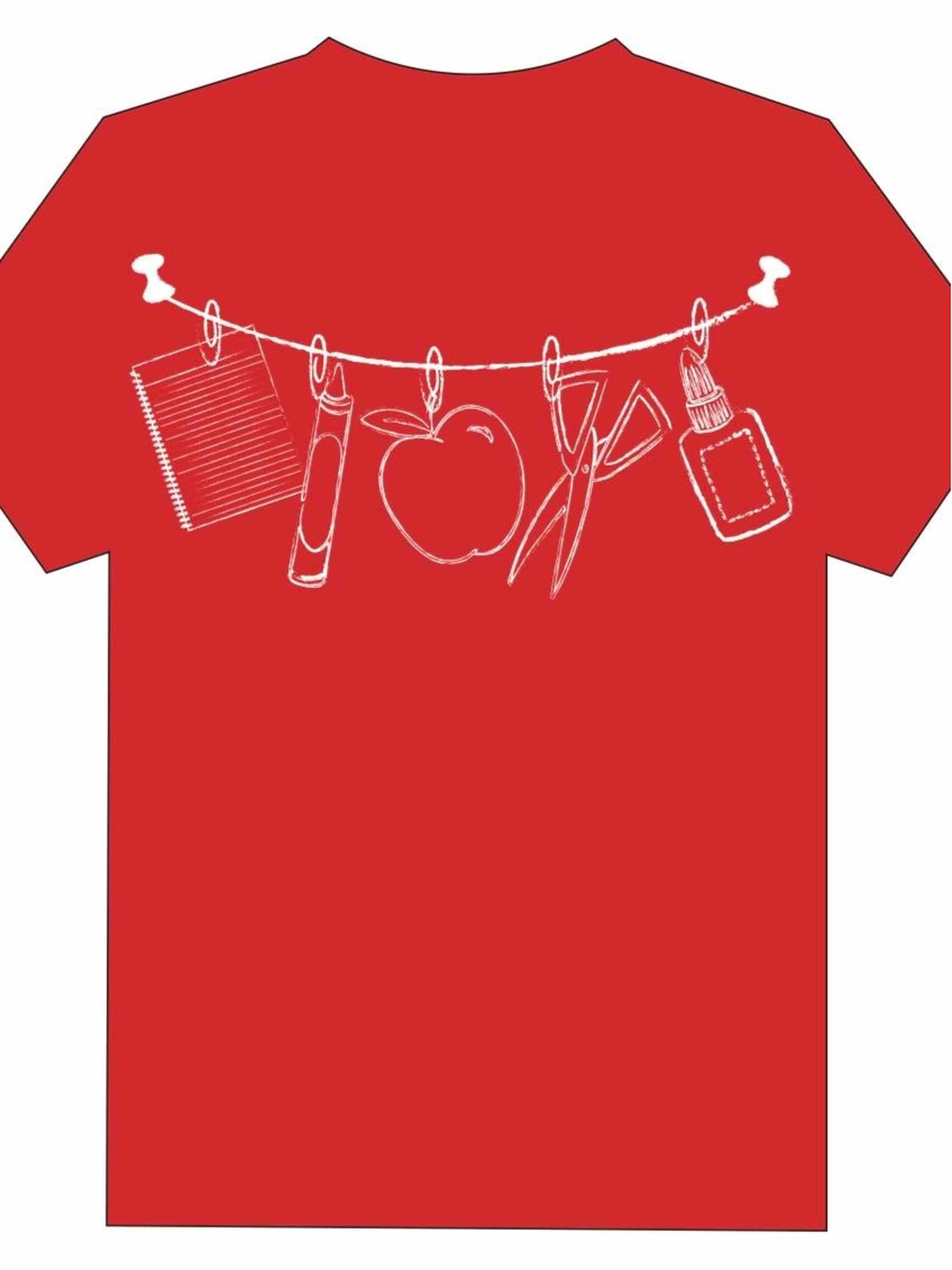 B2S SS Red School Supplies T-Shirt