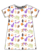 PRE-ORDER Charlotte Play Dress - Game Day Tiger Paws