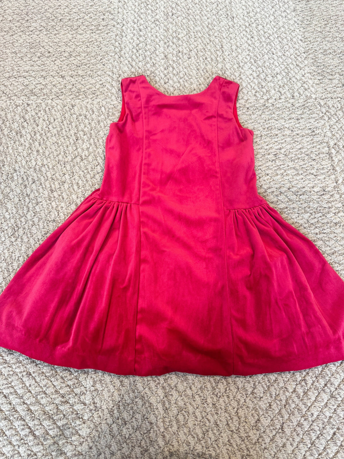 Red Deluxe Velvet Shift Dress