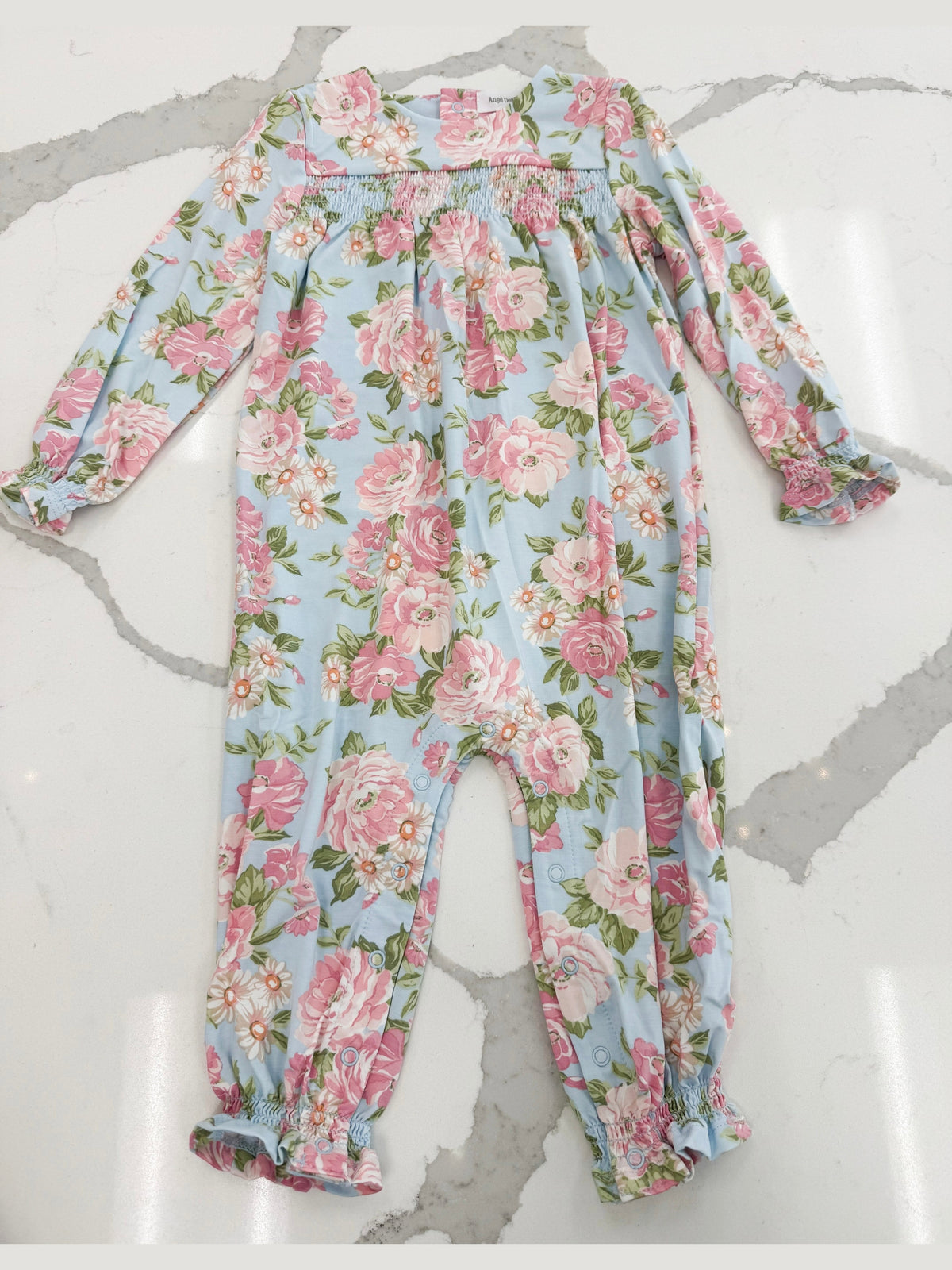 Angeline Floral - Smocked Long Sleeve Romper