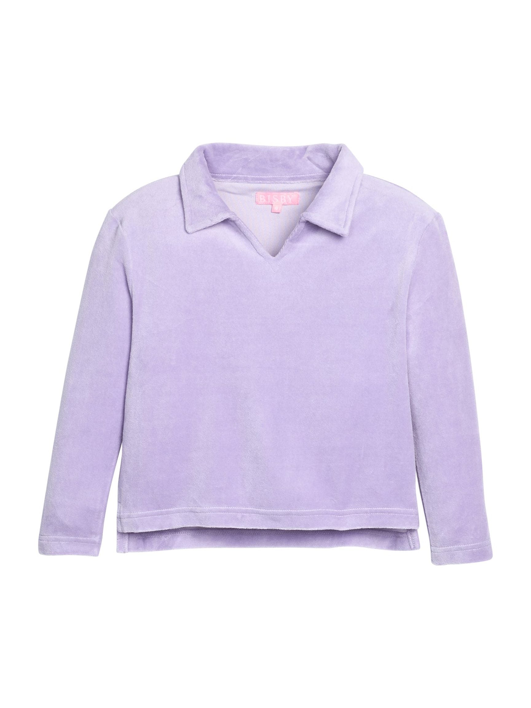 Polo Pullover - Lavender Velour