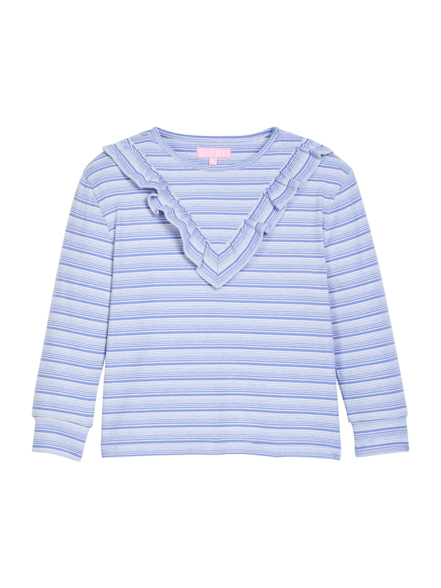 Aspen Tee - Blue Sparkle Stripe