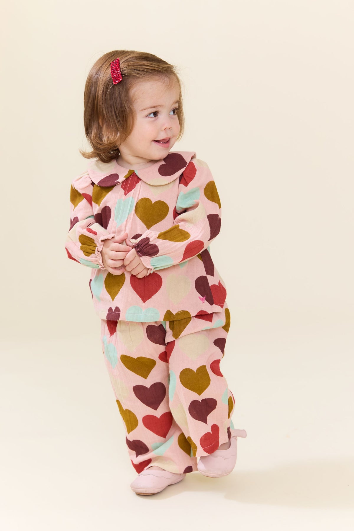 PRE ORDER: Baby Girls Dawson 2-Pc Set - Multi Harvest Hearts