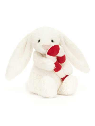 Bashful Bunny with Candy Cane