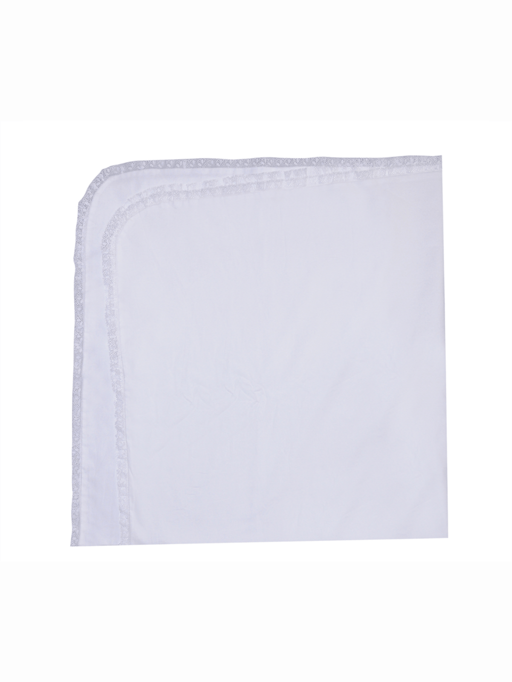 Receiving Blanket with Lace Edge