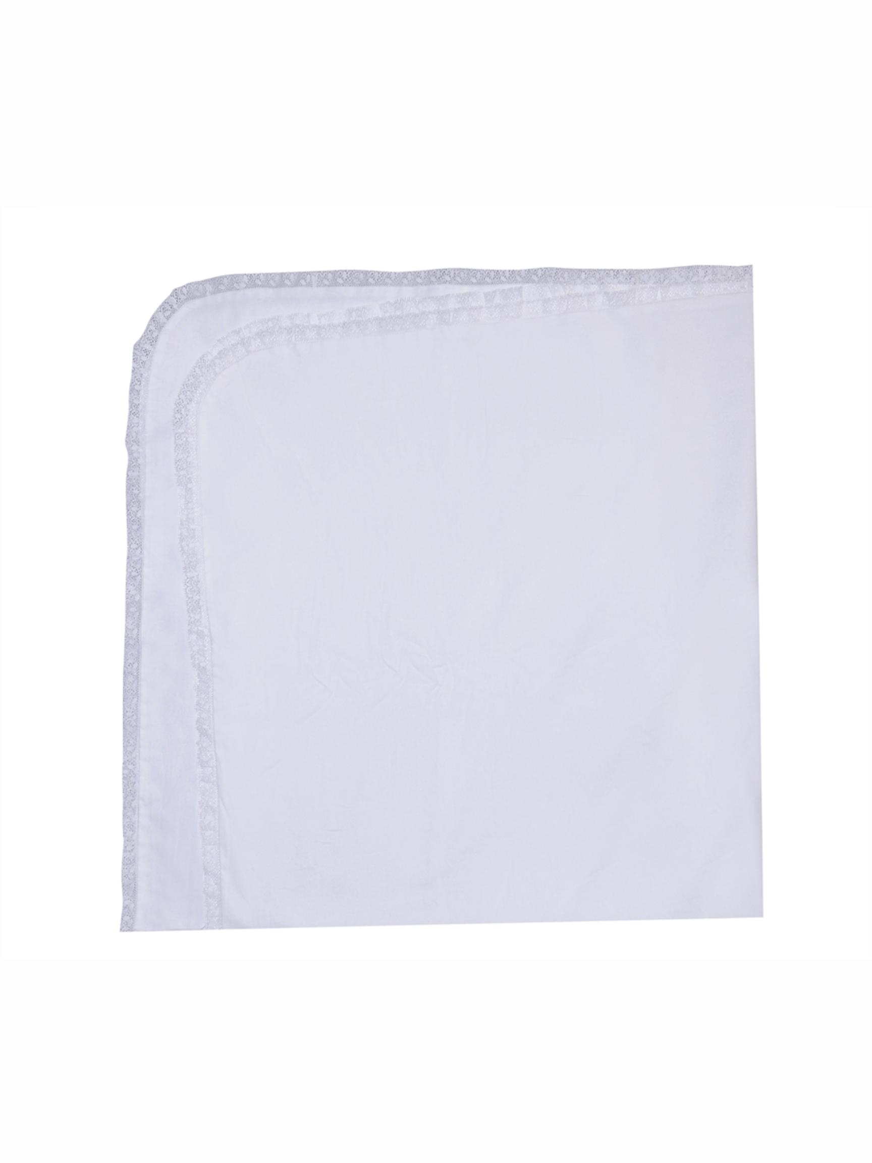 Receiving Blanket with Lace Edge