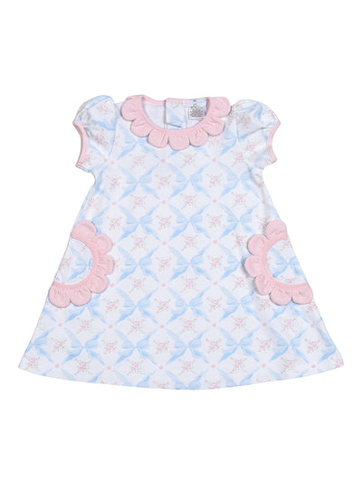 Blue Bows Pima Dress