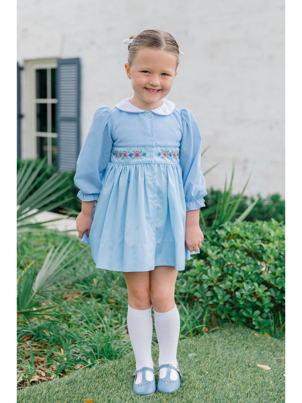 PRE-ORDER Beckett Blue Flowers Dress
