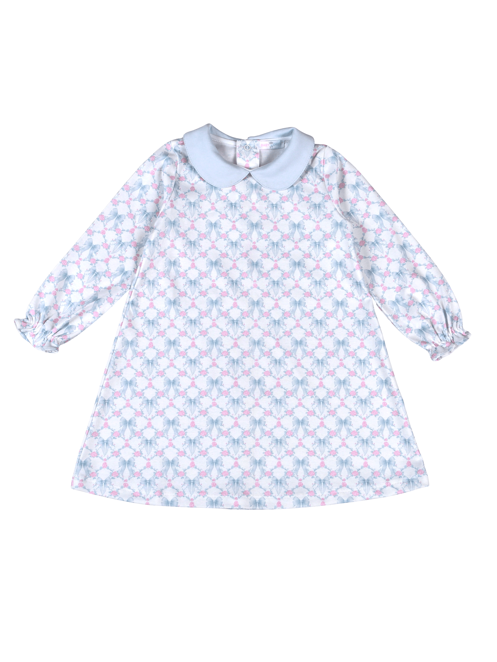Blue Coquettes Pima Scallop Collar Dress