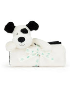 Bashful Black & Cream Puppy Blankie