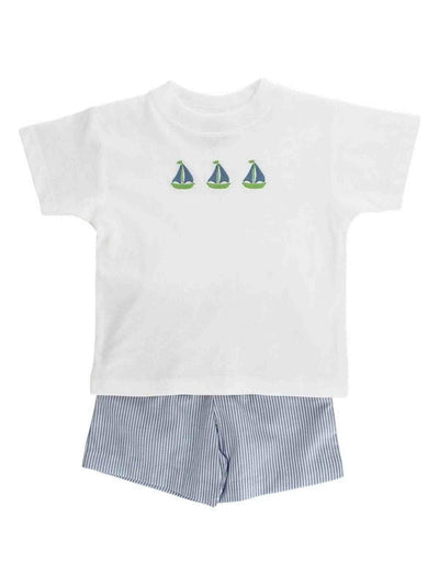 PRE-ORDER Sailboat Trio Boys Short Set