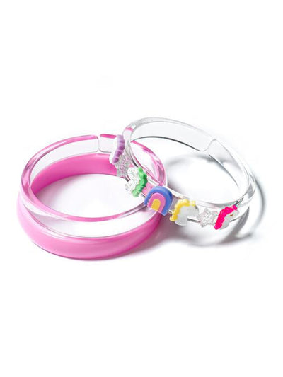 Unicorn & Stars Pink Bangles