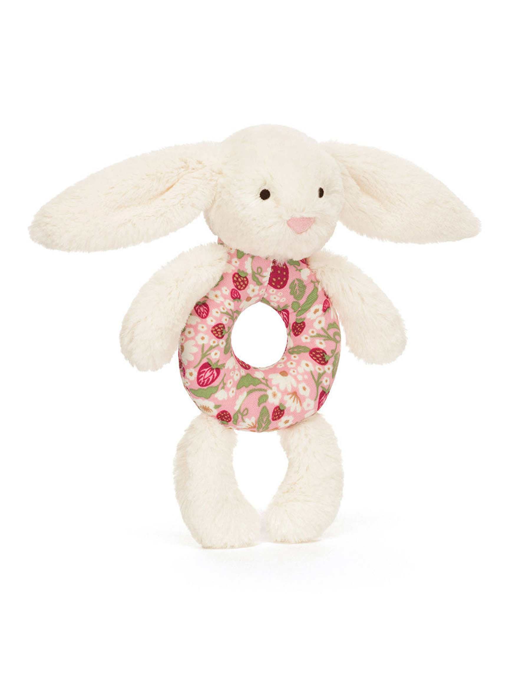 Blossom Cream Bunny 'Berry' Ring Rattle
