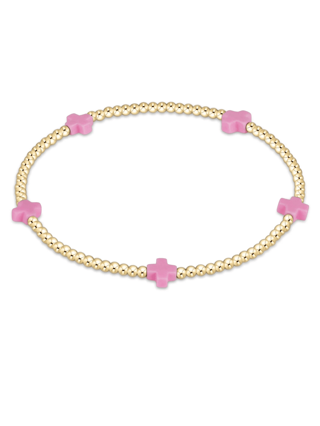 Signature Cross Small 2mm Gold Bracelet