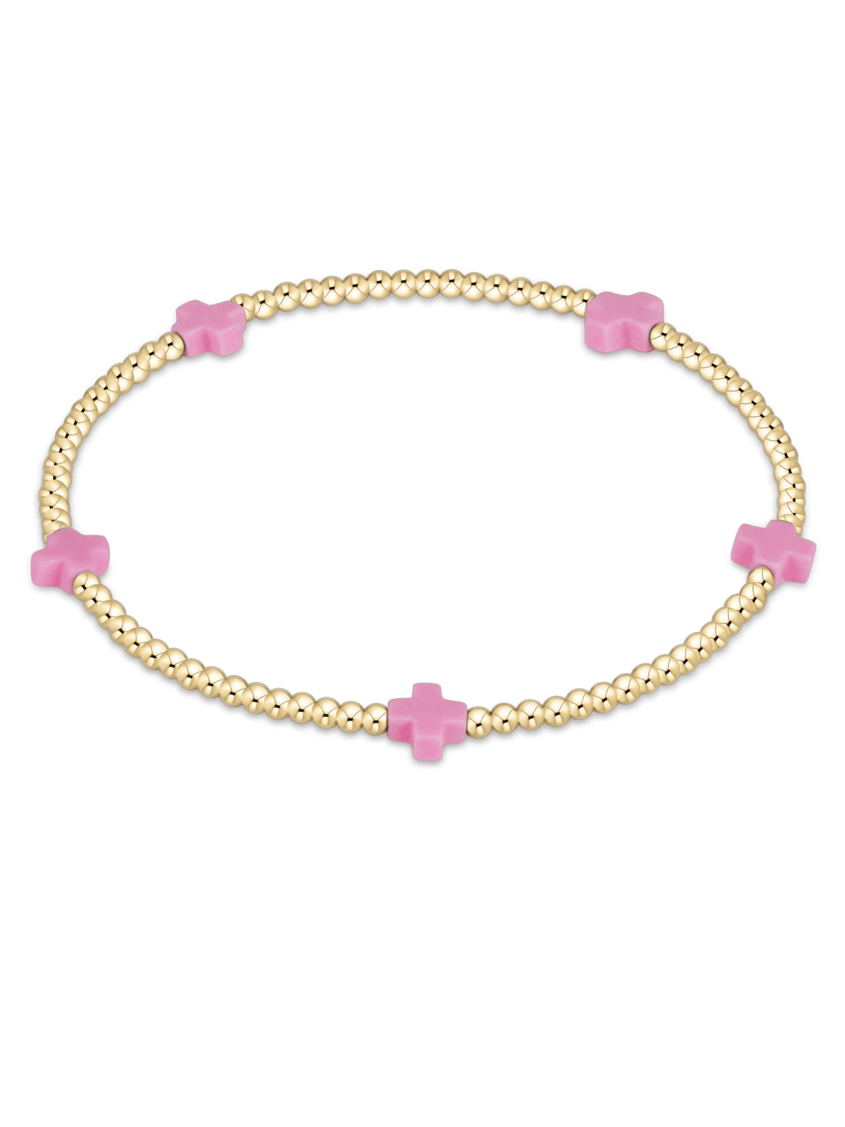 Signature Cross Small 2mm Gold Bracelet