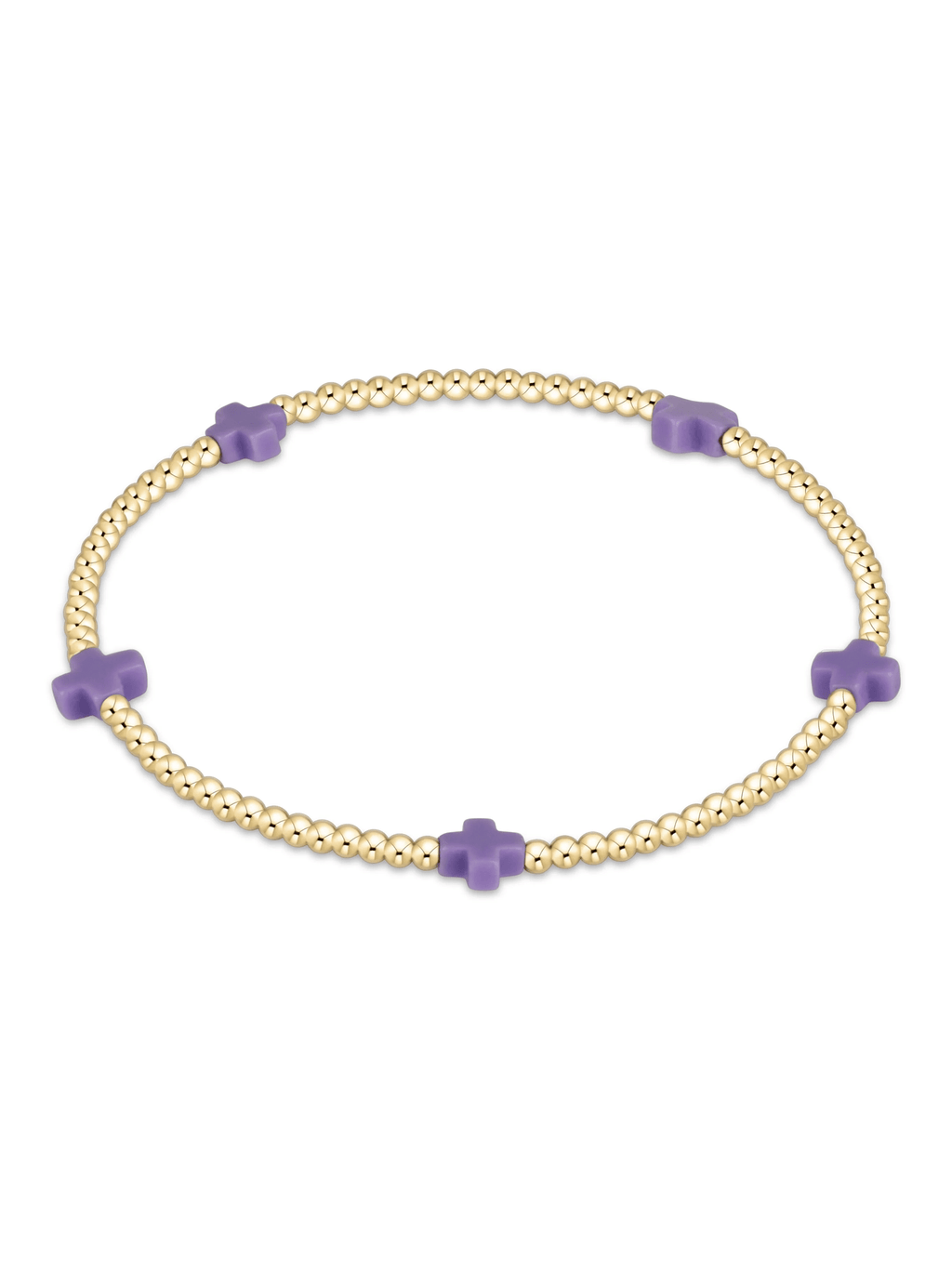 Signature Cross Small 2mm Gold Bracelet
