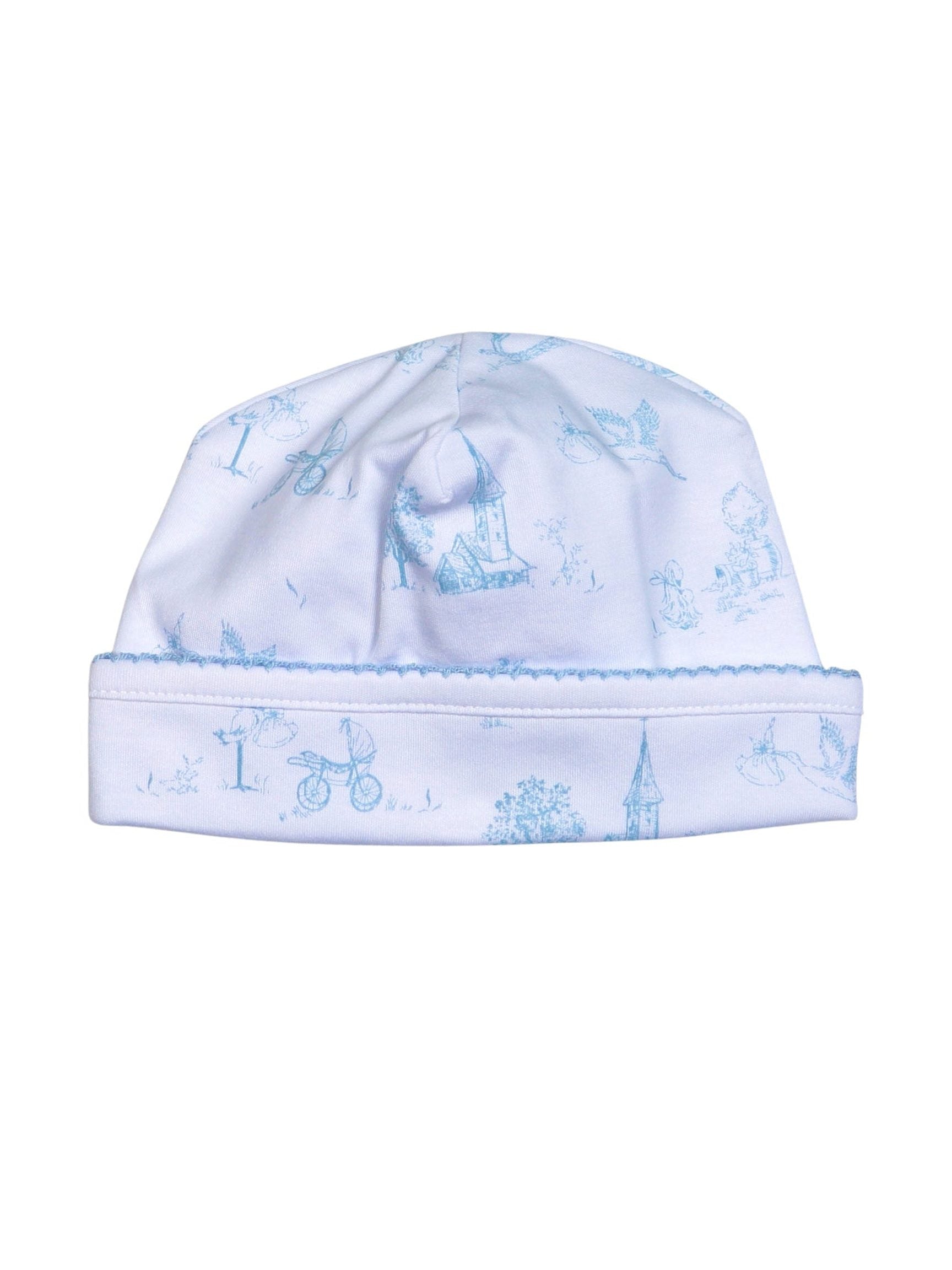 Blue Baby Toile Pima Beanie