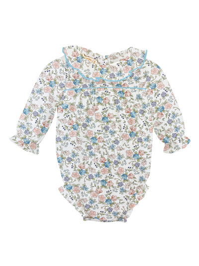 PRE-ORDER Printed Bubble with Ruffled Collar - Soft Floral