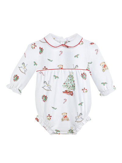 PRE-ORDER Printed Bubble with Round Collar - Christmas Tree