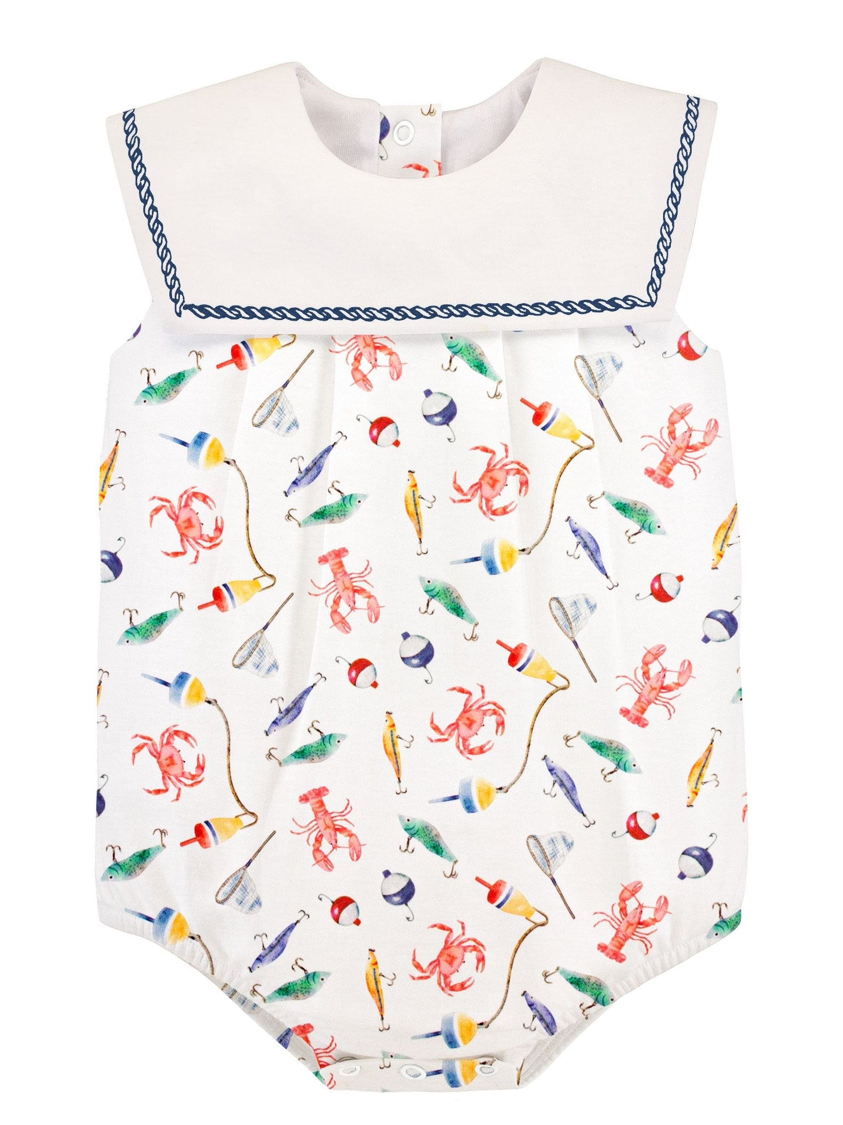 Coastal Claws Bubble with Sailor Collar